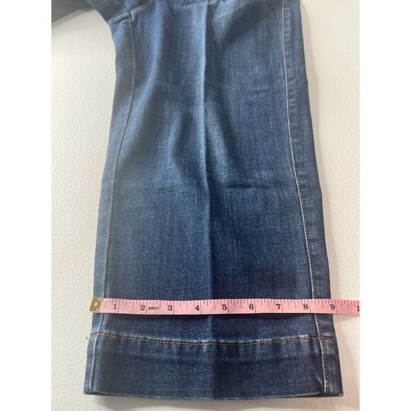 Talbots Flawless High Waist Wide Crop Jeans Denim Size 8P - Picture 4 of 8